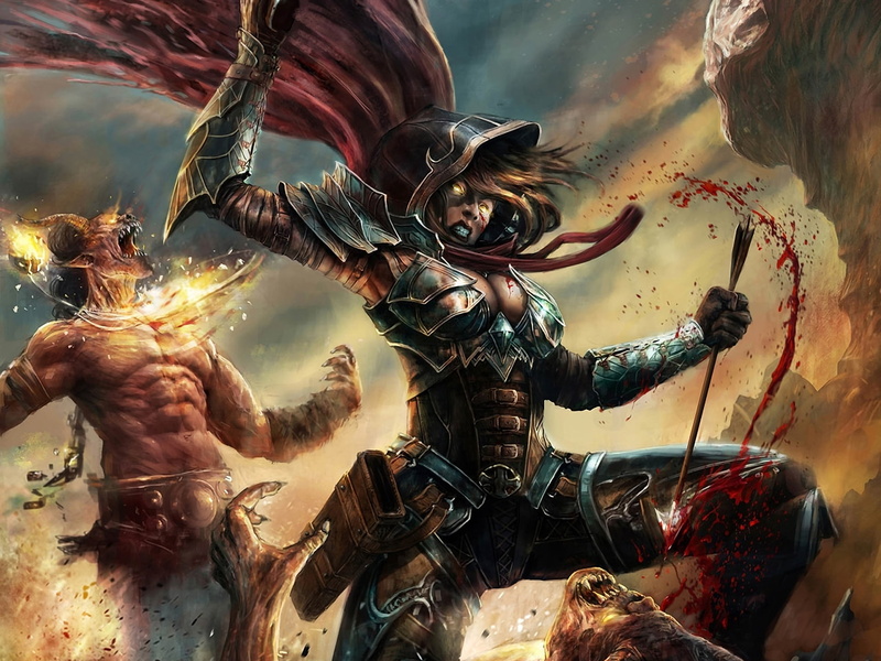 digital, vertebrate, judgment Day - Apocalypse, nature, animal, rage, close-up, monster - Fictional Character, evil, motion, battle, Demon Hunter