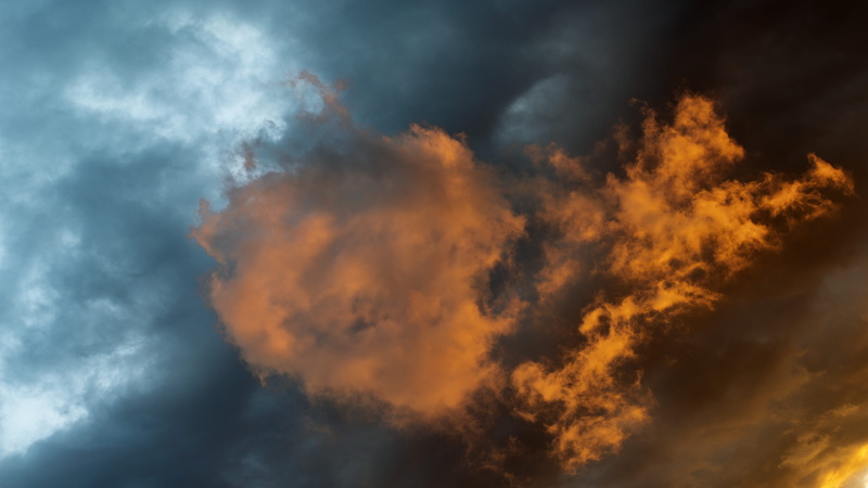 heart, ominous, orange color, storm, cloudscape, low angle view, sunset, power, dramatic sky, italy, scenics - nature, nature, power in nature, overcast