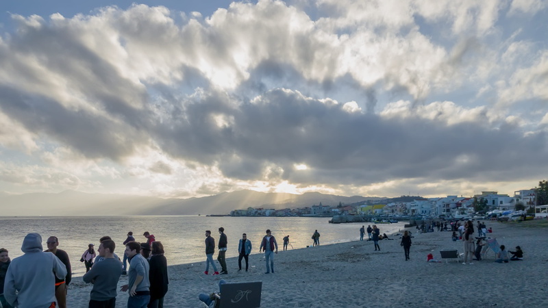 men, adult, beach, outdoors, looking at view, 4K, land, cloud - sky, large group of people, province of messina, horizon over water, nature, holiday, scenics - nature
