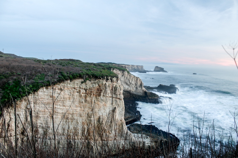 usa, travel, scenics - nature, cloud - sky, tower, tranquility, coastline, plateau, shore, santa cruz, landmark, landscape, sea, scenics, nature, ocean