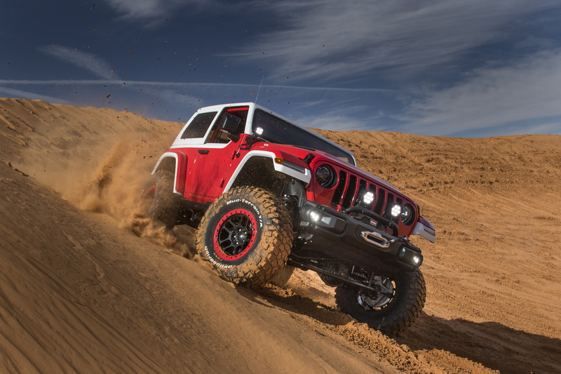 land, no people, mopar, 2018, mode of transportation, nature, day, jeep, desert, car, jeepster, scenics - nature, cloud - sky, transportation, suv, motion