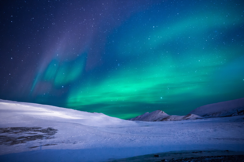 aurora polaris, mountain, dramatic, night sky, mountains, milky way, environment, 5K, snow capped mountains, universe, photography, aurora borealis, night