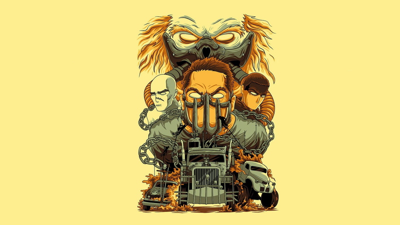 Mad Max, artwork, movies, Mad Max: Fury Road, 1080P