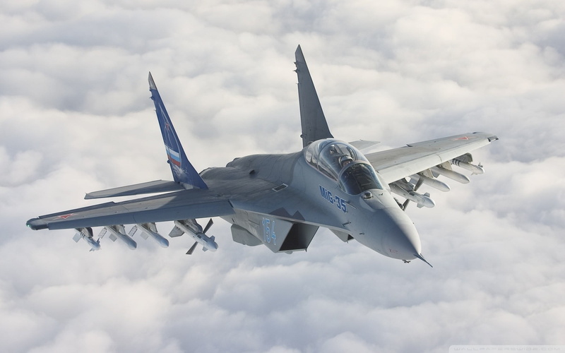 army, flying, military, side view, no people, day, cloud - sky, aerospace industry, mode of transportation, plane, Mikoyan MiG-35, warplanes, fighter plane