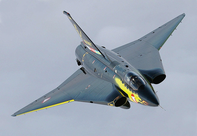 swedish, force, fighter, air, 1080P, aircraft, jet, draken, saab, military