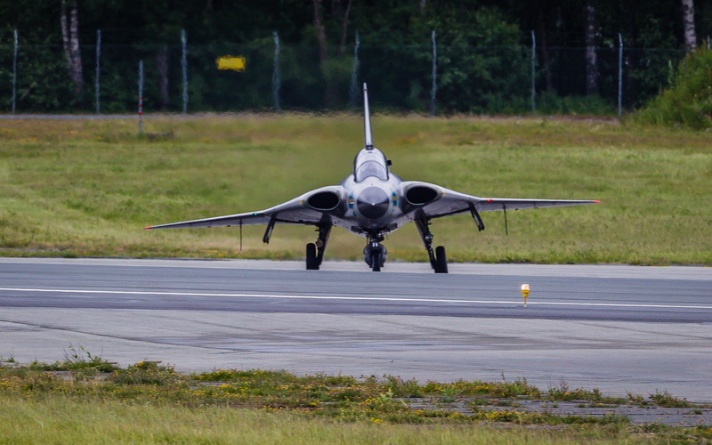 fighter, force, military, aircraft, swedish, draken, air, saab, 1080P, jet