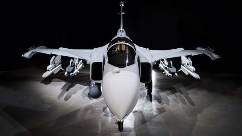 JAS-39E Gripen, fighter aircraft, white, 4K, jet, Swedish Air Force, fighter