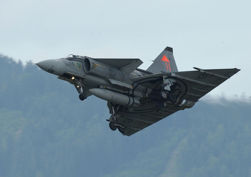 swedish, fighter, military, aircraft, 720P, force, viggen, jet, air