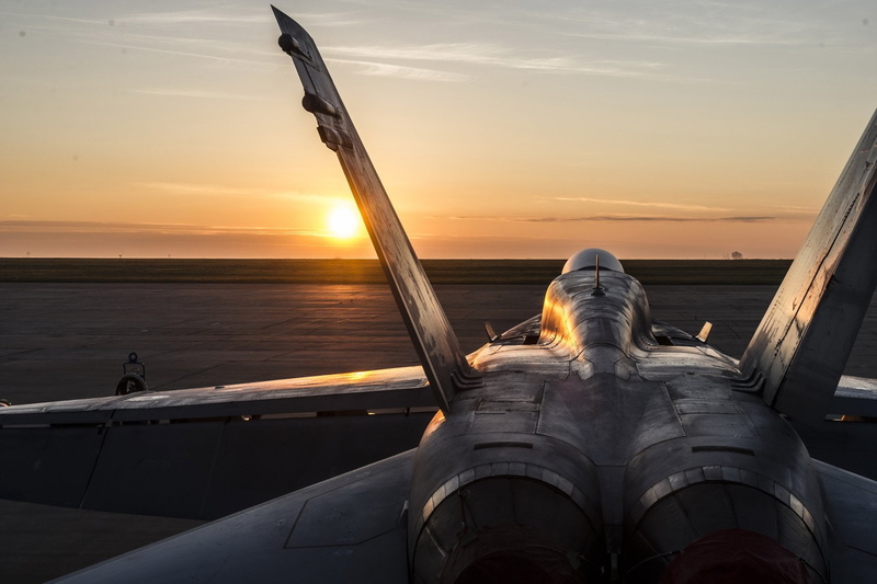 mode of transportation, sea, leisure activity, real people, transportation, water, Warplane, McDonnell Douglas CF-18 Hornet, scenics - nature, Jet Fighter