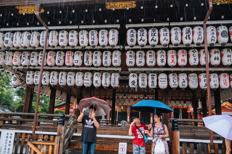security, 4K, rain, business, outdoors, architecture, day, built structure, asia, lifestyles, kyoto, holy, buddism, real people, people, men, group of people