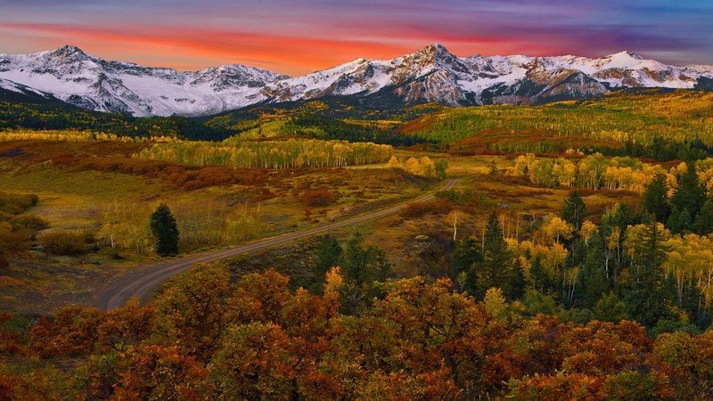 1080P, range, sunrise, sneffels