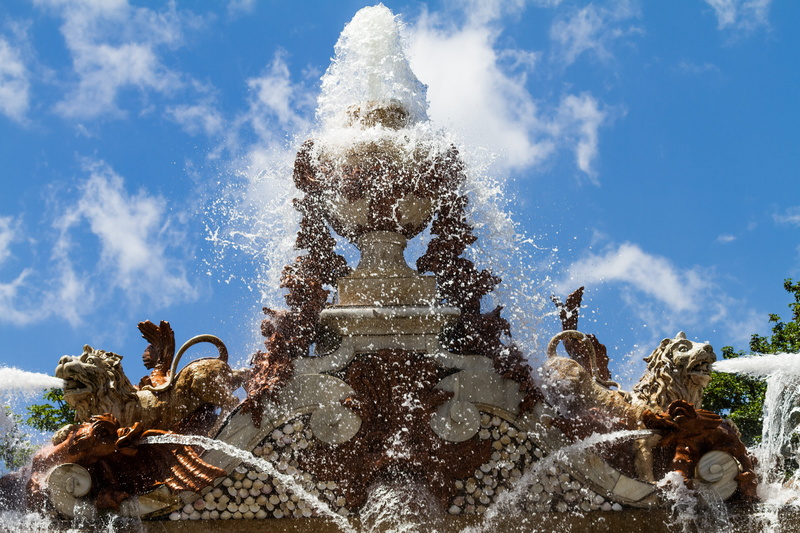 stone, spain, 10-16-18, no people, splashing, representation, fuente, 5K, nature, sunlight, water, metal, sculpture, statue, the fountain, cloud - sky
