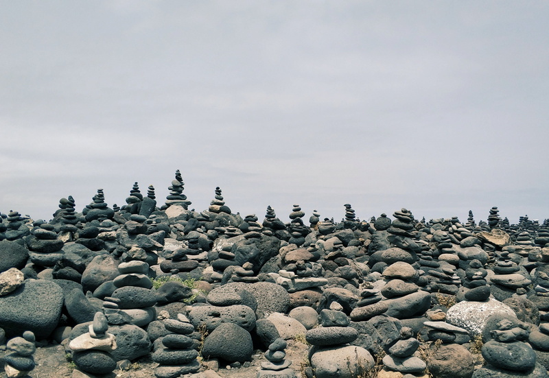 stones, no people, sky, beach, 2K, water, day, land, stone - object, solid, outdoors, tenerife, balance, rock, beauty in nature, stack, pebble, historical