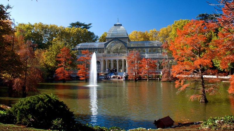 city, water, maple leaf, no people, travel, built structure, tourism, autumn, nature, 1080P, fountain, change, beauty in nature, building, lake, travel destinations