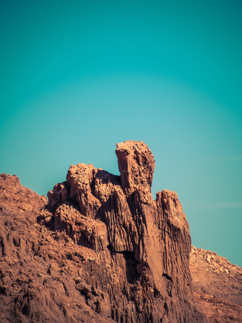 no people, copy space, tranquil scene, geology, arid climate, rock formation, sky, sandstone, desert, tranquility, mesa, physical geography, solid, low angle view