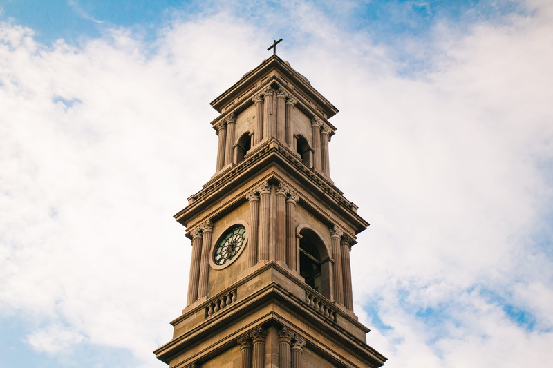 place of worship, cloud - sky, no people, clock face, 4K, day, built structure, time, nature, clock, building, sky, ciudad madero, spirituality, tower