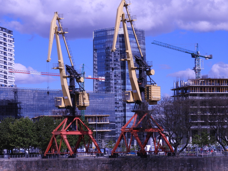 urban, outdoors, no people, machinery, cranes, day, business, pier, built structure, cloud - sky, construction equipment, industry, construction site, architecture