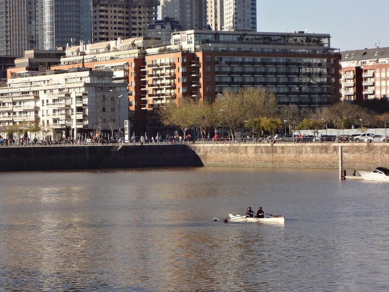 building, channel, real people, nautical vessel, mode of transportation, buenos aires, nature, architecture, tourists, rio, building exterior, river, group of people