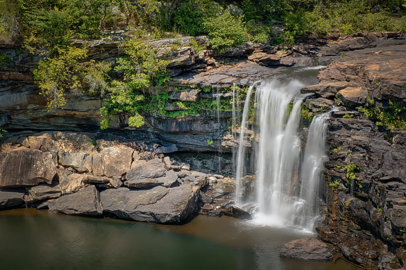 forest, HDR, Little River Falls, rock - Object, water, view, tree, river, 5K, rocks, National Park, stream, Nikon D5500, landscape, freshness, scenics