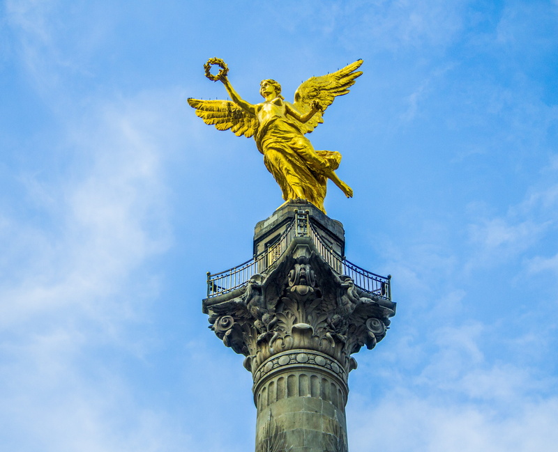tourism, built structure, art and craft, travel, metropolitan, human representation, mexico, the past, urban, city, cloud - sky, angelic, sky, decoration