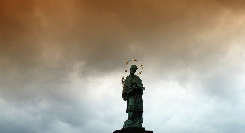 history, government, architecture, day, outdoors, female likeness, travel destinations, cloud - sky, no people, human representation, statue, prague, figure