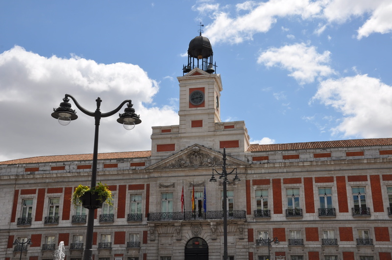 religion, puerta del sol, building, history, window, monument, no people, built structure, place of worship, belief, spirituality, clock, architecture