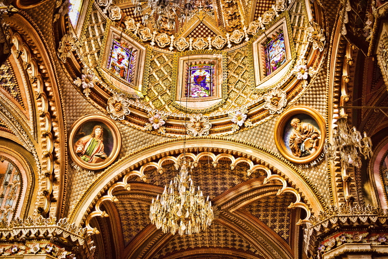 religion, ornament, built structure, dome, place of worship, indoors, inside, temple, 5K, arc, parish, mexico, architecture and art, luxury, craft, spirituality