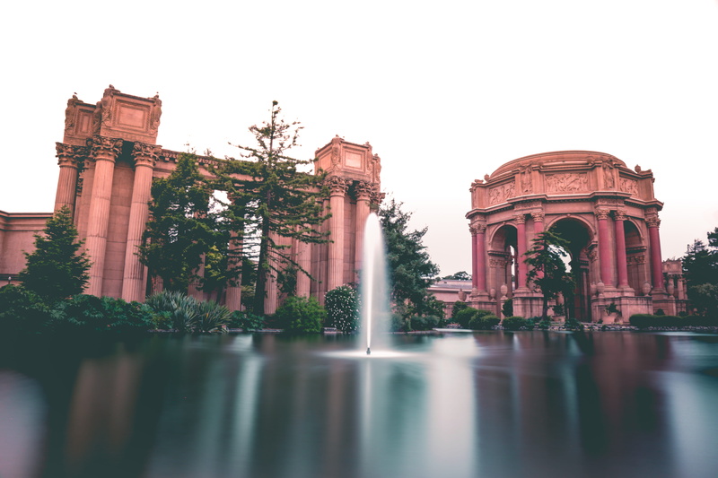 palace of fine arts theatre, united states, 5K, building exterior, travel, san francisco, long exposure, architecture, architectural column, nature, sky
