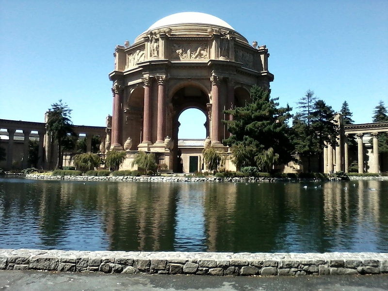 architecture, 1080P, calm, statue, creativity, arch, water, design, stonework, famous Place, history, sky, palace of fine arts, built structure, body
