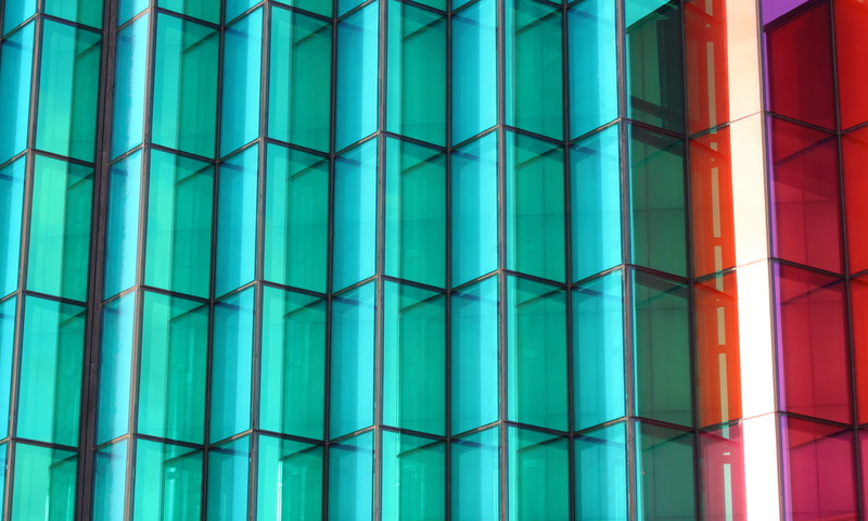 built structure, full frame, glass, turquoise colored, luxury, outdoors, building exterior, shopping, reflection, building, wall, modern, facade, day, mall