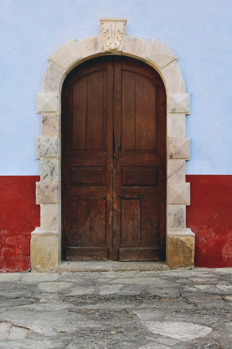 doorway, security, protection, architecture, stone wall, cultures, no people, blue, wood - Material, outdoors, building, vintage, 4K, wall, wooden, built Structure