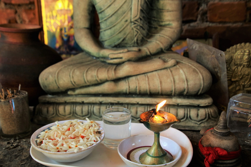 one, plate, figure, electric lamp, light, sri lanka, candle, incense, flower arrangement, the sage, indoors, legs, temple, peace of mind, container, the statue
