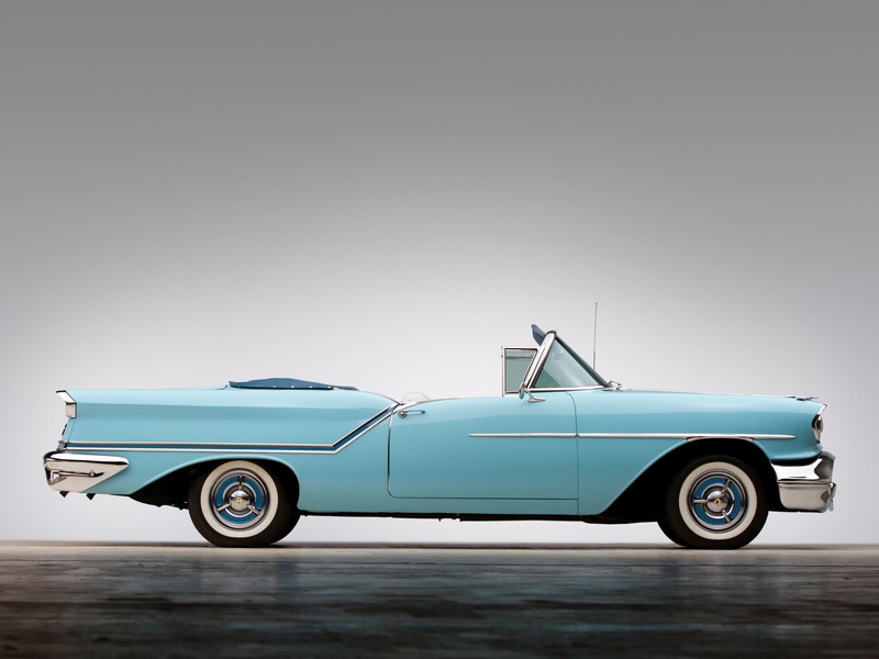 j 2, convertible, golden, 8 8, 1080P, rocket, 1957, oldsmobile, retro
