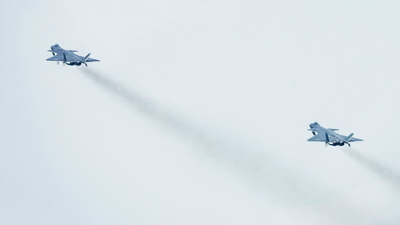 nature, airshow, air vehicle, airplane, cloud - sky, j20, 1080P, motion, outdoors, aircraft, PLAAF, mode of transportation, day, transportation, on the move