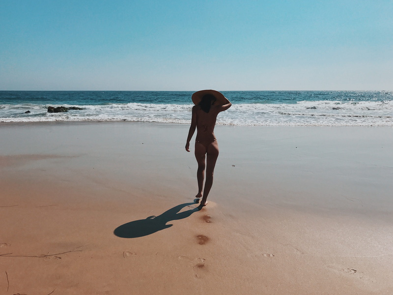 outdoors, crystal cove state park, shirtless, leisure activity, sea, bronze, nature, blue ocean, land, sunlight, scenics - nature, sand, beauty in nature