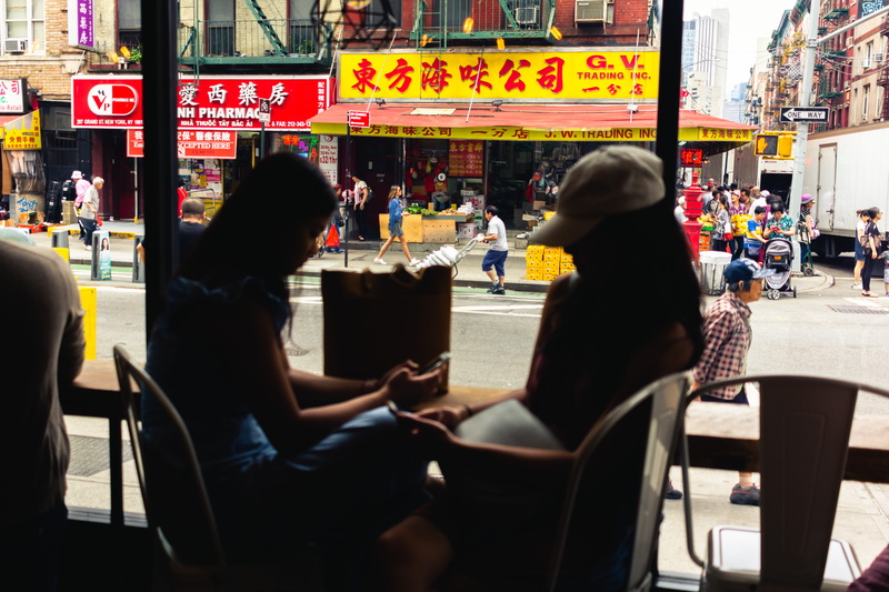 downtown, urban, table, yaya tea, pedestrian, united states of america, furniture, architecture, bg, communication, chair, woman, text, canon, business