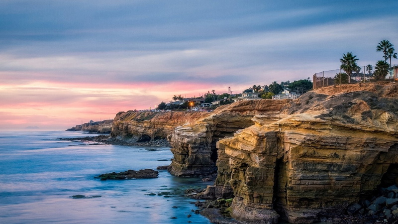 Rock, Earth, Photography, Horizon, San Diego, Coastline, 1080P, Coast, Ocean