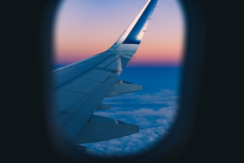 vehicle interior, flying, travel, wing, journey, day, no people, transportation, hour, window, airplane, view, golden, aircraft wing, 5K, sky, aerospace industry