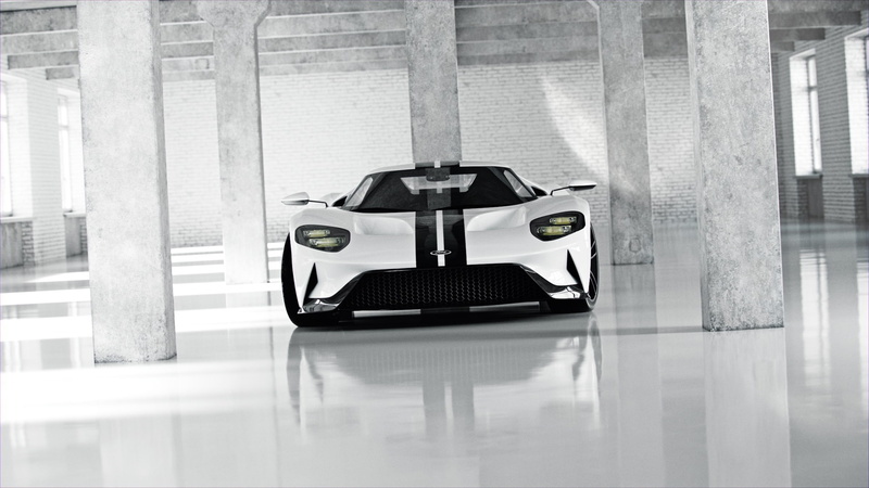 reflection, built structure, building, day, technology, travel, architectural column, 2017 Ford GT, modern, motor vehicle, land vehicle, mode of transportation