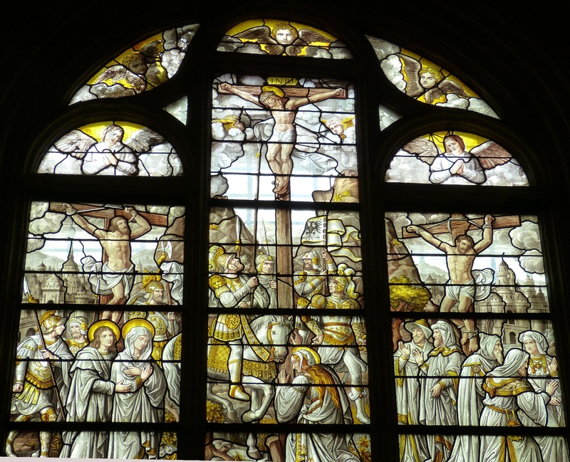 religion, reiter, building, faith, ornate, suffering, belief, church window, france, stained glass, glass - material, jesus, glass, good friday, indoors