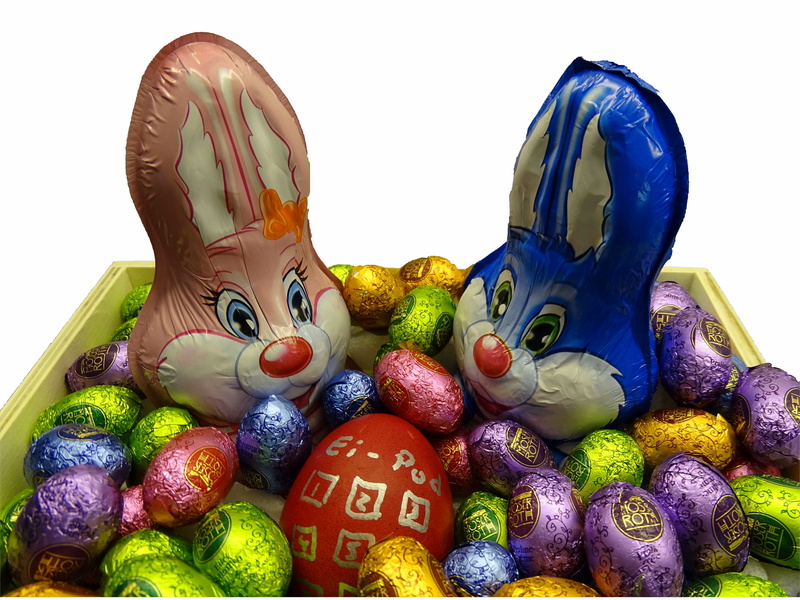 box, good friday, food, chocolate, color, multi colored, holiday, eat, indoors, nest, art and craft, representation, basket, food and drink, easter eggs