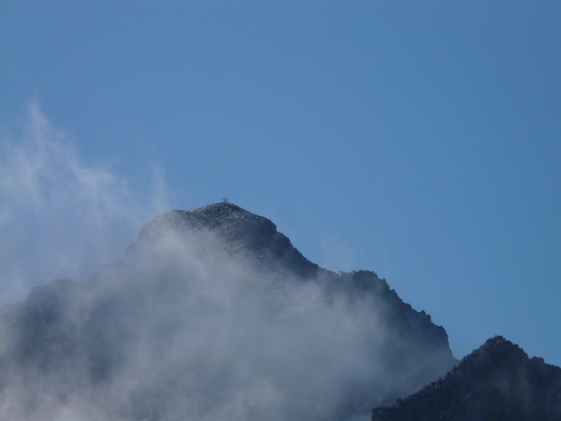mountain, day, fog, hiking, weather, panorama, beauty in nature, cloud - sky, clouds, summit cross, more, smoke - physical structure, no people, wind, environment