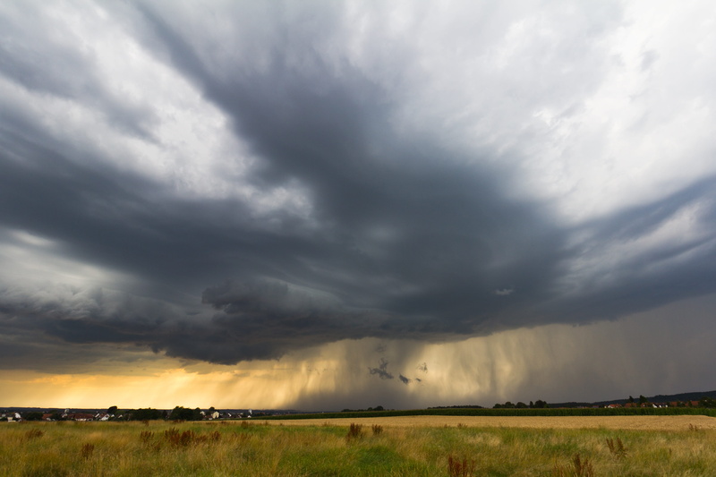 storm, field, ominous, tranquility, a thunderstorm cell, weather, storm cloud, weather mood, meteorology, nature, rural scene, dramatic, land, rain, landscape