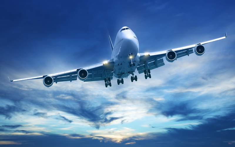 blue, nature, flying, journey, aircraft wing, mid-air, midair, commercial airplane, aerospace industry, outdoors, no people, sunset, silver, vehicle, cloudscape