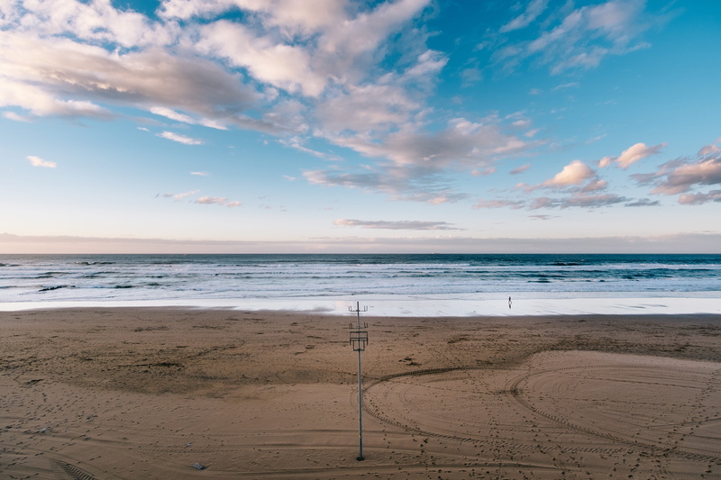 idyllic, runner, non-urban scene, tranquil scene, sea, atardecer, water, scenics - nature, 4K, cloud - sky, sopelana, playa, beach, horizon over water