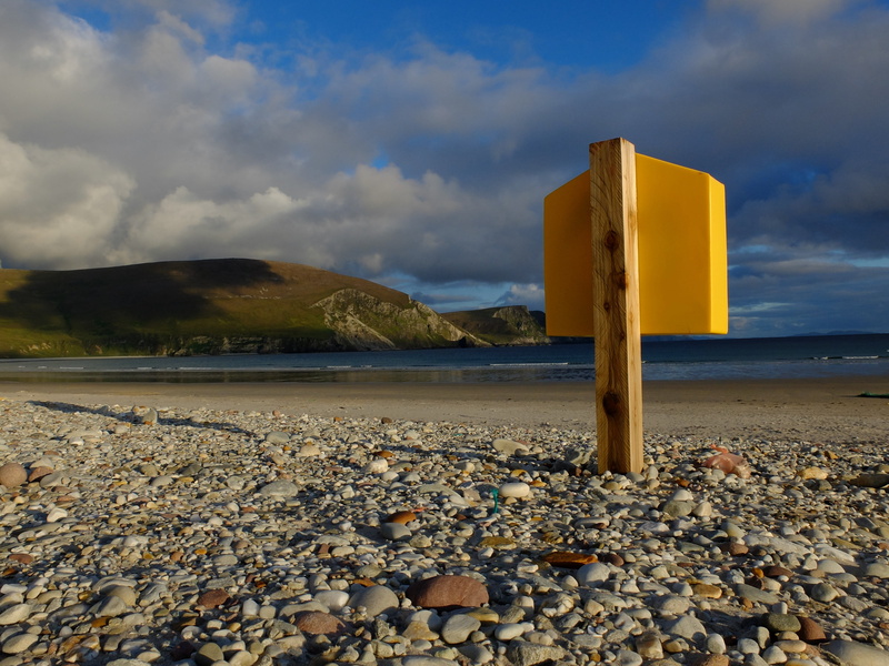 scenics - nature, solid, 4K, clouds, beach, stone - object, water, nature, surface level, lonely, land, outdoors, lifebelt, no people, stone, tranquility