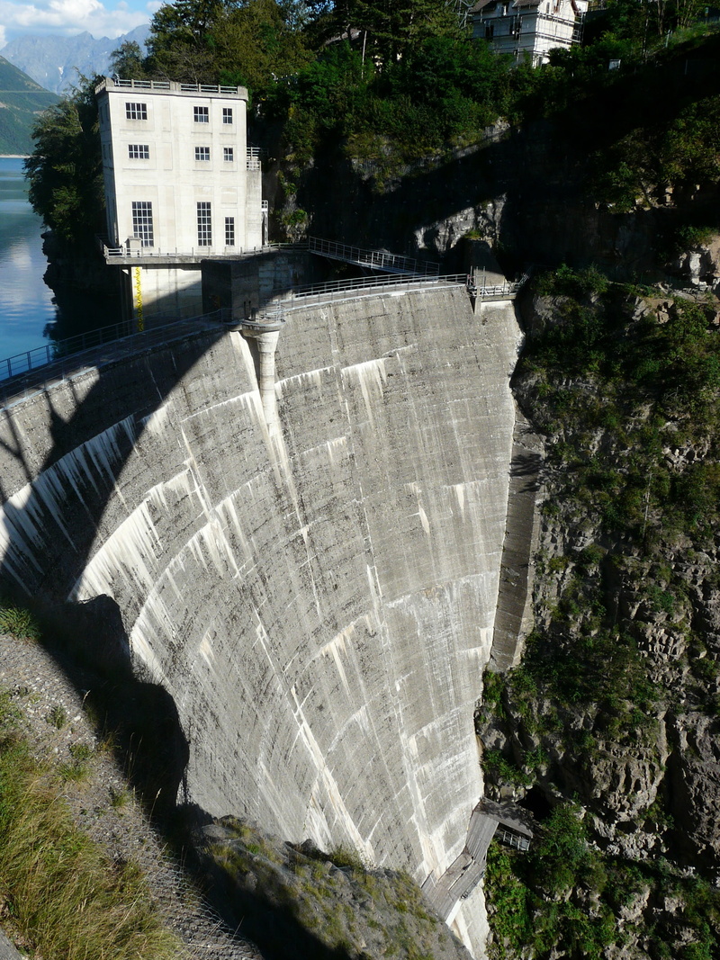 high angle view, dam, fuel and power generation, hydroelectric Power Station, flowing, water, concrete, flowing water, lake, power in nature, 2K, nature