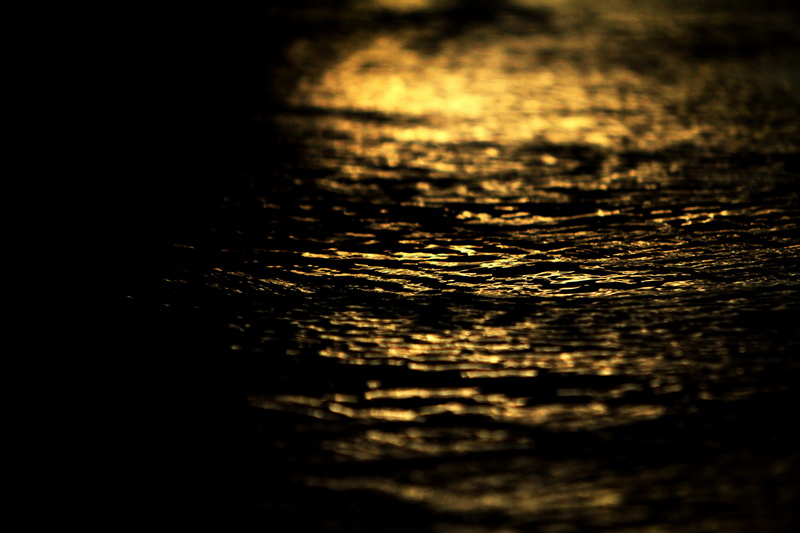 wet, selective focus, water, full frame, close-up, sunset, 5K, tranquility, power of nature, surface level, outdoors, Flow, no people, day, Water, Night