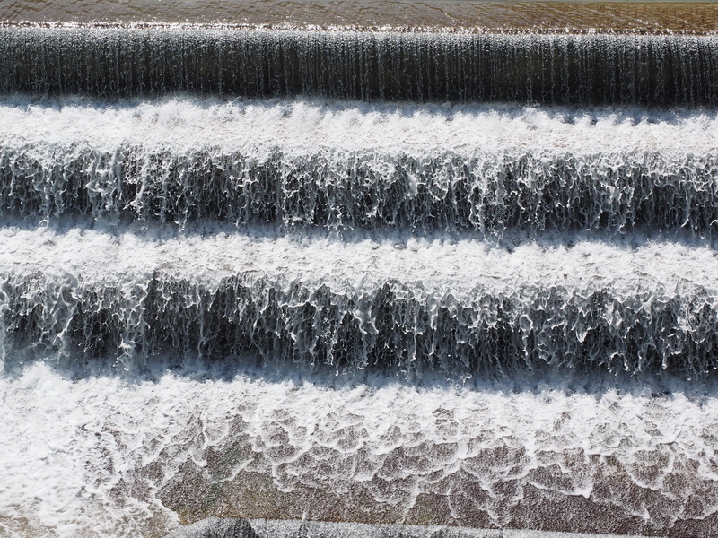 full frame, waterfall, scenics - nature, frozen, beauty in nature, füssen, land, gradually, hydroelectric power station, high angle view, outdoors, lech