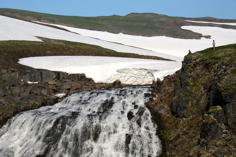 water, rock - object, outdoors, day, mountain valley, height, travel, autumn, flowing water, mountains, nature, tourism, spillway, sky, snow, kamchatka